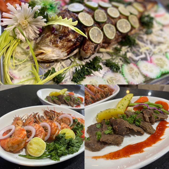 食事は毎回ビュッフェスタイル。味も美味しいうえ、見た目の盛り付けも美しく、どれもこれも食べたくなってしまいます