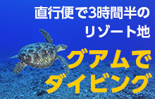 直行便で3時間半のリゾート地グアムでダイビング！