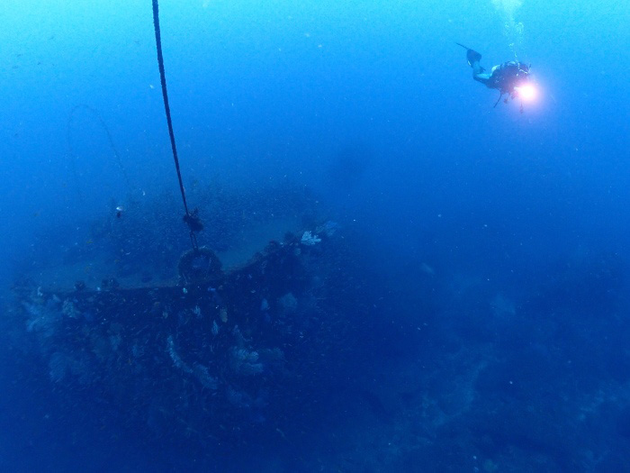 「沈船」はとても大きく、その全体を見渡すのは難しいのですが、舳先だけでも十分な大きさ