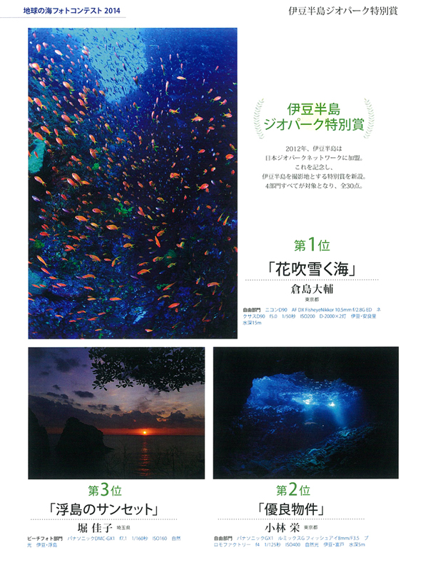 全4部門を対象に、伊豆半島で撮影地された作品から選ばれる特別賞。30点を選出。
