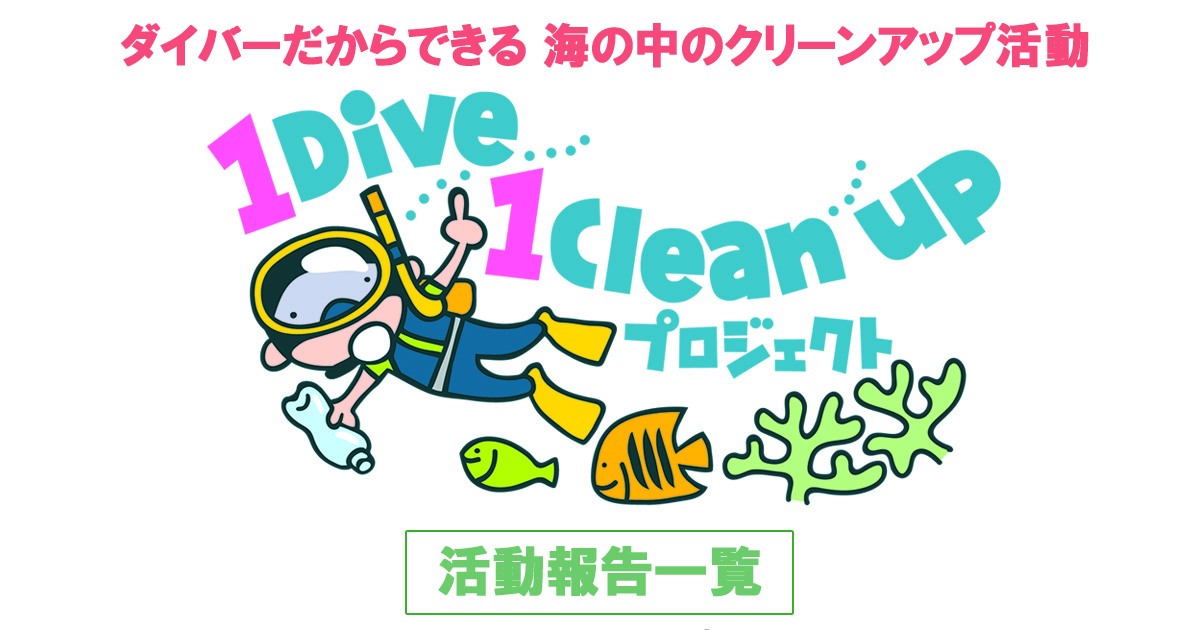 ダイバーだからできる海の中のクリーンアップ活動  1 Dive 1 Cleanup プロジェクト