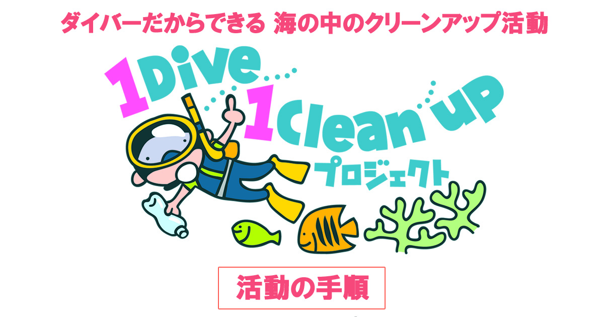 ダイバーだからできる海の中のクリーンアップ活動  1 Dive 1 Cleanup プロジェクト