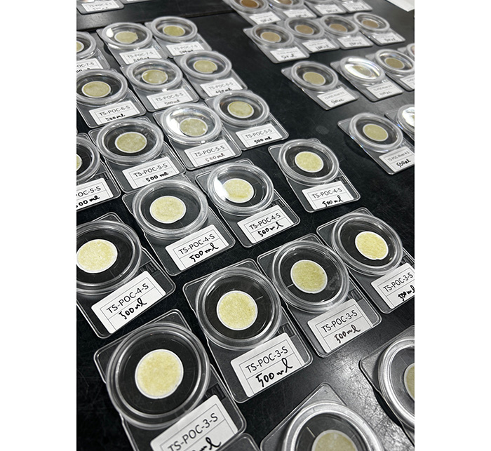 採水した海水をろ禍した後のサンプル　Photo by Tara Ocean Japan