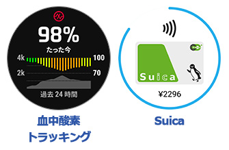 血中酸素トラッキング/Suica