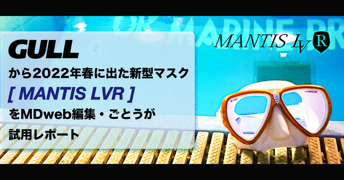 GULLから年春に出た新型マスクMANTIS LVRをMDweb編集・ごとう