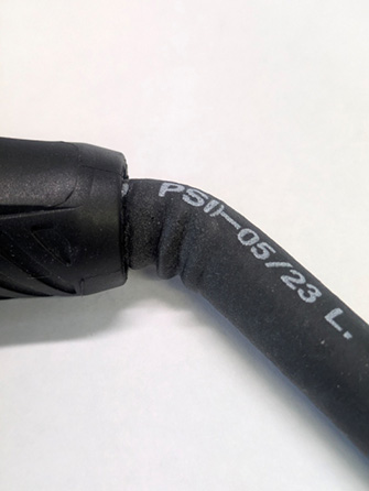 ホースが折れて直らなくなっている例