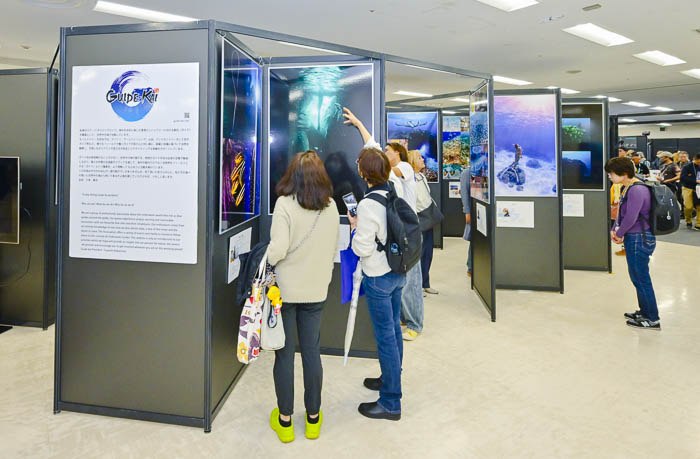 生態観察や写真撮影に力を入れている《ガイド会》のメンバーによる写真展。大型パネルの写真は圧巻でした