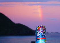 虹とビール