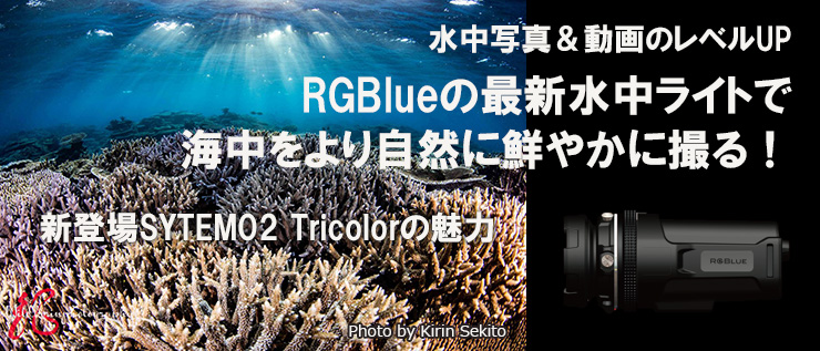 RGBlue最新水中ライト「トライカラー」の魅力