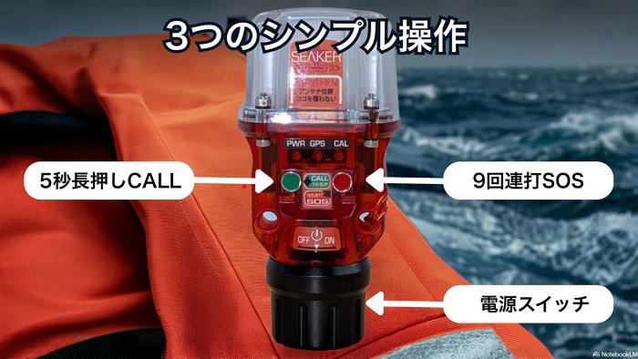 「SEAKER」は操作もシンプル