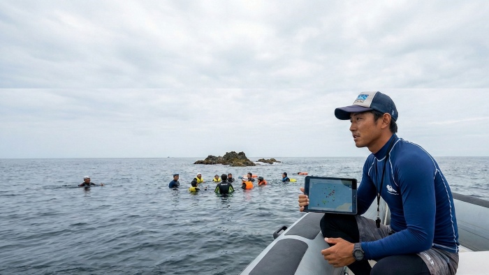 「SEAKER」を携行しているダイバーをトラッキングできます