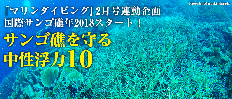 『マリンダイビング』２月号連動企画　国際サンゴ礁年２０１８スタート！　サンゴ礁を守る中性浮力10