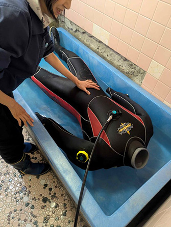 バルブのオーバーホールのほか、水槽でのチェックも怠りません