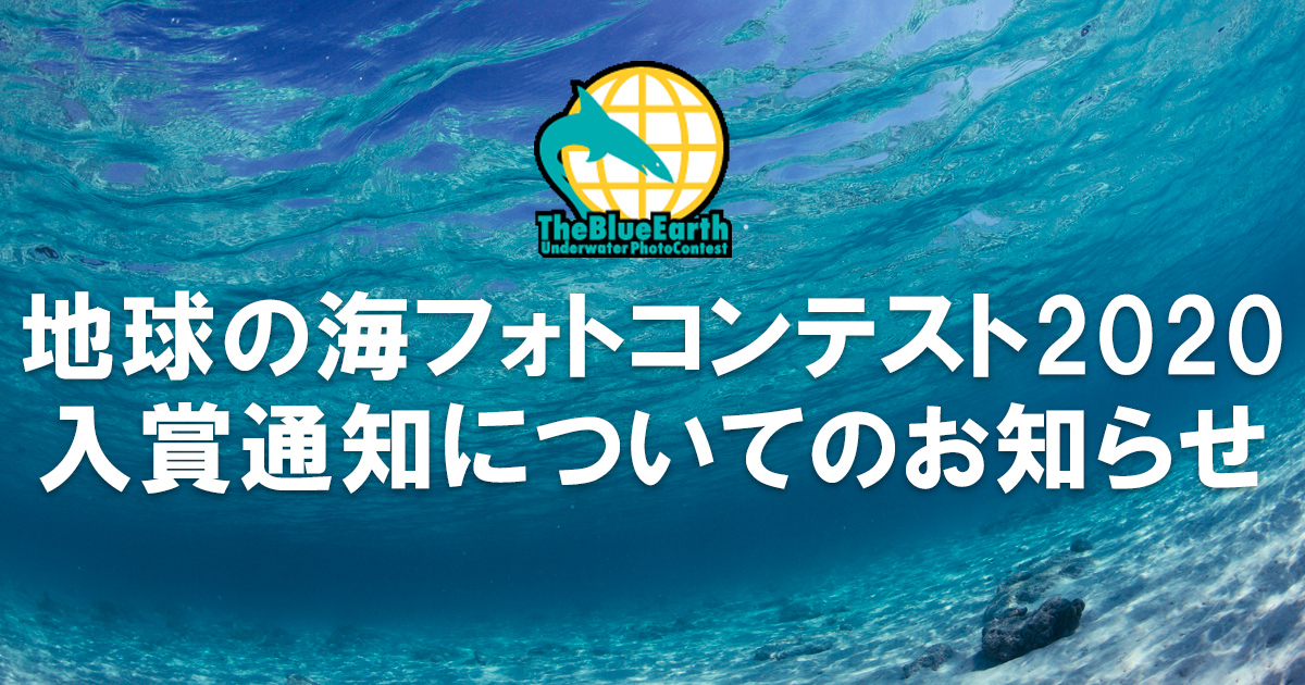 地球の海フォトコンテスト2020入賞通知について