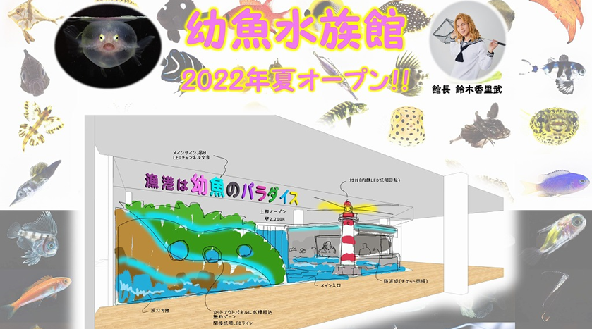 鈴木香里武さんが2022年夏に幼魚水族館オープン！