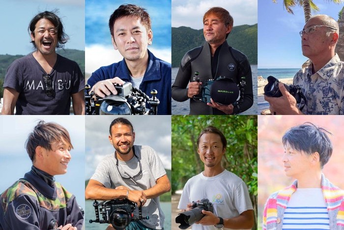 8人の水中写真家の皆さまの作品がご覧になれます！