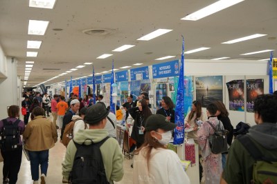 会場には全国からたくさんのダイビングショップが集結！

